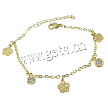 Gets.com 2015 stainless steel anklet with gold color